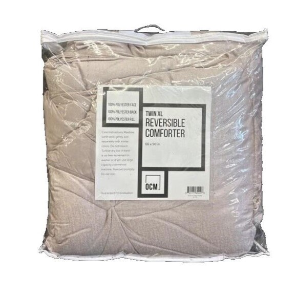 Twin Xl Reversible Comforter 66" x 90" Dusty Pink NEW Dorm Living Cute Chic Glam - Picture 7 of 8